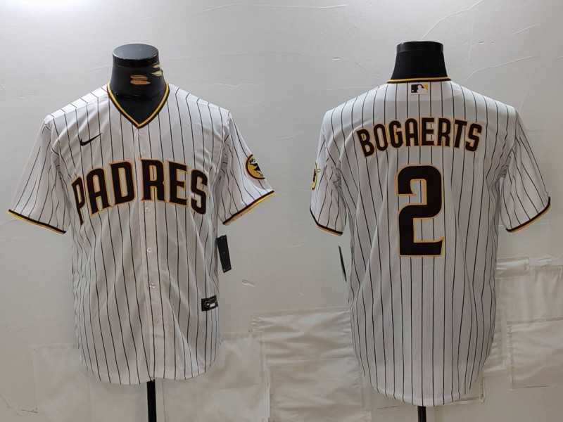 Men%27s San Diego Padres #2 Xander Bogaerts White Cool Base Stitched Jersey->san diego padres->MLB Jersey
